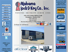 Tablet Screenshot of alabamalock.com